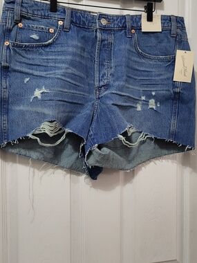 Universal Thread Distressed Blue Cutoff Denim Shorts